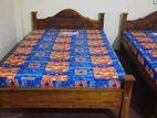New Teak 72x48 Arch Bed With Double Layer Mattresses