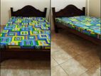 New Teak 72x48 Arch Bed with Double Layer Mattresses