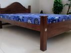 New Teak 72X48 Arch Double Bed With Layer Mattresses 0826