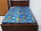 New Teak 72X48 Box Bed With Arpico Hybrid Mattress - 001