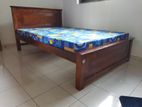 New Teak 72x48 Box Bed with Double Layer Mattresses