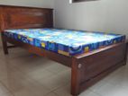 New Teak 72x48 Box Bed with Double Layer Mattresses