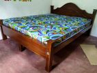 New Teak 72X48 Double Arch Bed With Arpico HB Mattress - 002