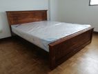 New Teak 72X48 Double Box Bed With 7" Spring Mattress - 013