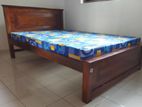 New Teak 72X48 Double Box Bed With Layer Mattresses