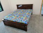 New Teak 72x60 Box Bed With Arpico Hybrid Mattress - 001