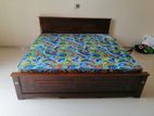 New Teak 72x60 Box bed with Arpico Hybrid Mattress - N016