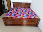 New Teak 72x60 Box Bed With Double Layer Mattresses