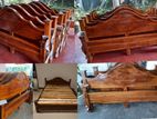 New Teak 72x60 Queen Arch Bed
