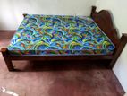 New Teak 72x60 Queen Arch Bed with Arpico Hybrid Mattresses