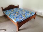 New Teak 72x60 Queen Arch Bed With Double Layer Mattresses 007