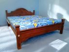 New Teak 72x60 Queen Arch Bed With Double Layer Mattresses