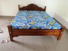 New Teak 72x60 Queen Arch Bed With Double Layer Mattresses