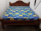 New Teak 72X60 Queen Arch Bed With Double Layer Mattresses