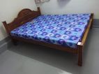 New Teak 72x60 Queen Arch Bed With Double Layer Mattresses