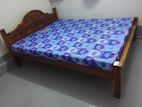 New Teak 72x60 Queen Arch Bed With Double Layer Mattresses