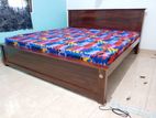 New Teak 72x60 Queen Arch Bed with Double Layer Mattresses