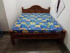 New Teak 72x60 Queen Arch Bed With Double Layer Mattresses