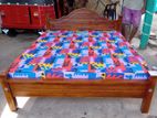 New Teak 72x60 Queen Arch Bed With Double Layer Mattresses