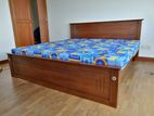 New Teak 72x60 Queen Arch Bed With Double Layer Mattresses