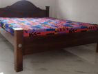 New Teak 72x60 Queen Arch Bed With Double Layer Mattresses