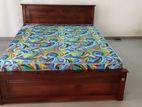 New Teak 72X60 Queen Box Bed With Arpico HB Mattress - 007
