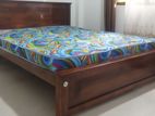 New Teak 72X60 Queen Box Bed With Arpico HB Mattress