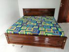New Teak 72X60 Queen Box Bed With DL Mattress