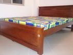 New Teak 72X60 Queen Box Bed With Double Layer Mattresses 124