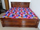 New Teak 72X60 Queen Box Bed With Double Layer Mattresses