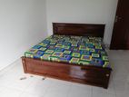 New Teak 72x60 Queen Box Bed with Double Layer Mattresses