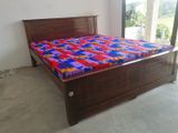 New Teak 72x60 Queen Box Bed with Double Layer Mattresses