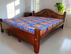New Teak 72x72 Arch Bed With Double Layer Mattresses