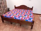 New Teak 72X72 King Arch Bed With Double Layer Mattress