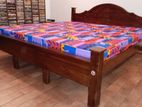 New Teak 72x72 King Arch Bed with Double Layer Mattresses 001