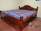 New Teak 72x72 King Arch Bed With Double Layer Mattresses