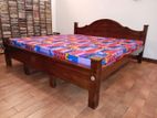 New Teak 72x72 King Arch Bed with Double Layer Mattresses