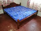 New Teak 72x72 King Arch Bed With Double Layer Mattresses