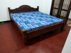 New Teak 72x72 King Arch Bed with Double Layer Mattresses