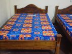 New Teak 72X72 King Arch Bed With Star DL Mattress - 001