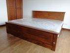 New Teak 72x72 King Box Bed With Arpico Flexifoam 7" Spring Mattresses