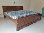 New Teak 72x72 King Box Bed With Arpico Hybrid Mattresses