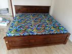 New Teak 72x72 King Box Bed with Arpico Hybrid Mattresses