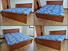 New Teak 72x72 King Box Bed With Double Layer Mattresses