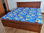 New Teak 72X72 King Box Bed With Double Layer Mattresses