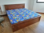 New Teak 72x72 King Box Bed With Double Layer Mattresses