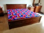 New Teak 72x72 King Box Bed with Double Layer Mattresses