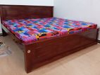 New Teak 72x72 King Box Bed with Double Layer Mattresses