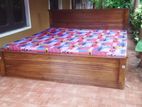 New Teak 72X72 King Box Bed With Double Layer Mattresses