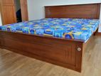 New Teak 72x72 King Box Bed With Double Layer Mattresses